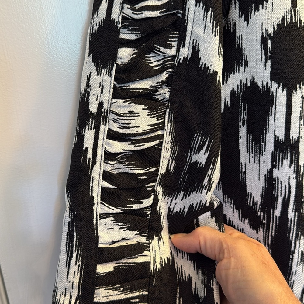 Christopher & Banks Black and White Blazer with Abstract Print - Picture 3 of 7